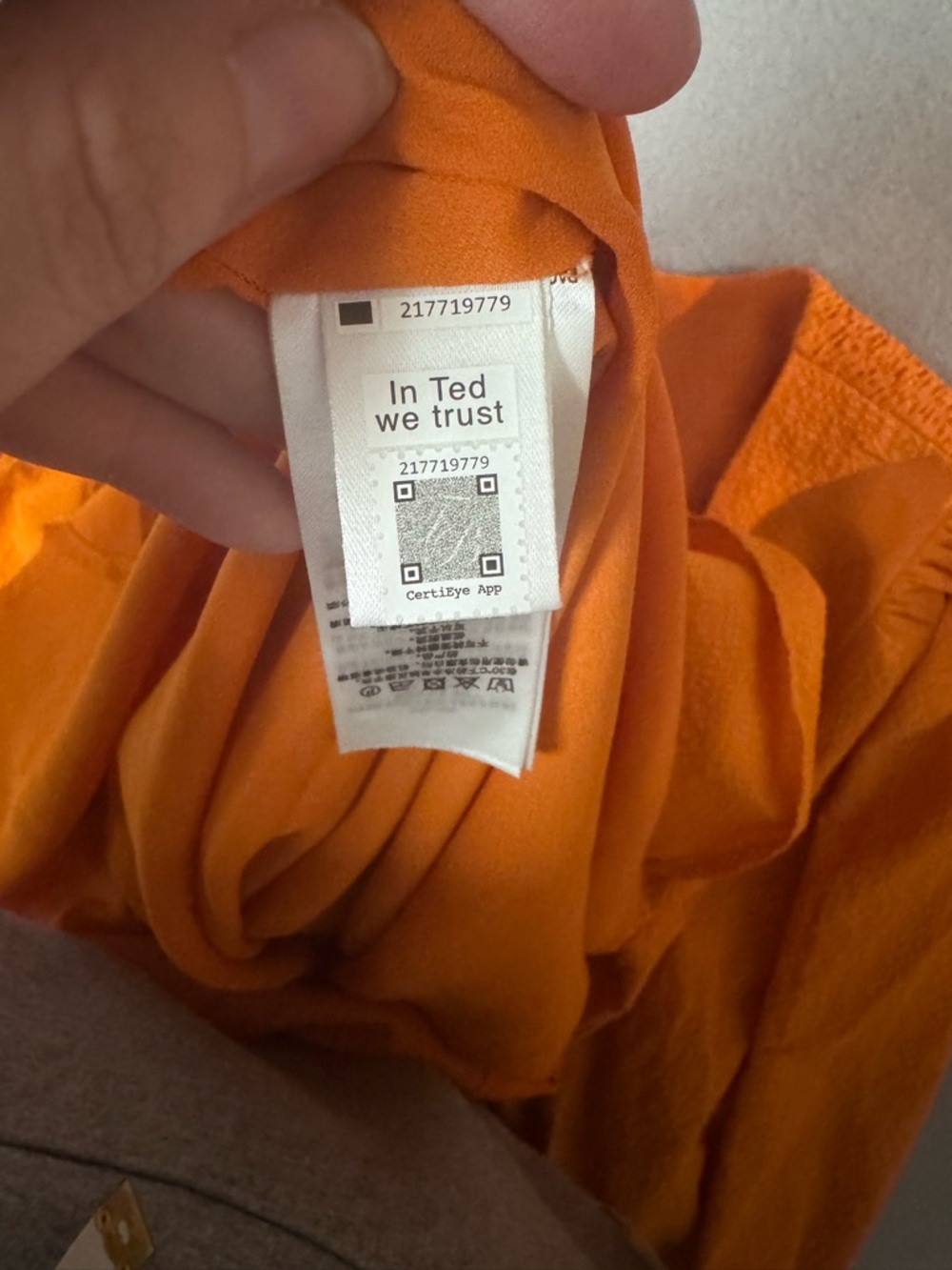 Ted Baker Orange Bow Front Mini Dress with Puff Sleeves - Picture 6 of 11